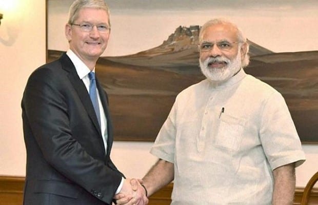 Apple CEO Tim Cook shared Apple’s future plans for India. He spoke of the possibilities of manufacturing and retailing in India and appreciated PM Narendra Modi’s initiatives in ‘ease of doing business.’ (PTI)