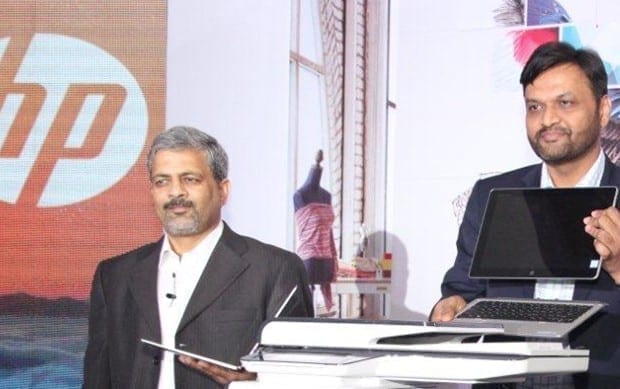 From L-R: Rajiv Srivastava, managing director, HP India and Ketan Patel, director, personal systems, HP India during the launch of laptops in New Delhi.